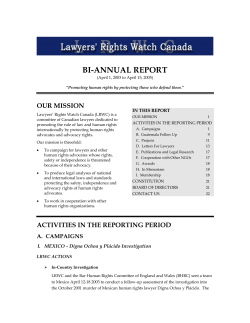 - Lawyers` Rights Watch Canada