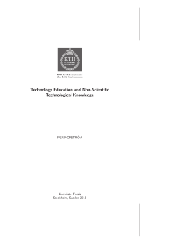 Technology Education and Non-Scientific