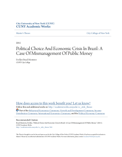 Political Choice And Economic Crisis In Brazil: A Case Of