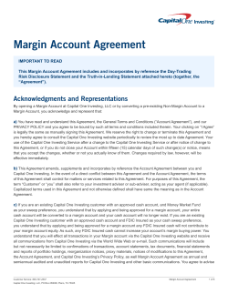 Margin Account Agreement