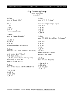 Skip Counting Songs - Association of Classical Christian Schools