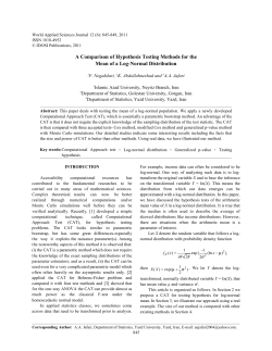 A Comparison of Hypothesis Testing Methods for