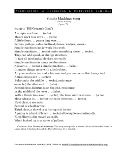 Simple Machines Song - Association of Classical Christian Schools