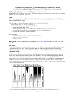 1 Morphological Classification of Shorelines based