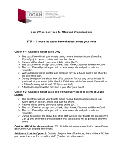 Box Office Services - UChicago Arts