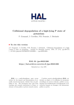 Collisional depopulation of a high-lying P state of potassium