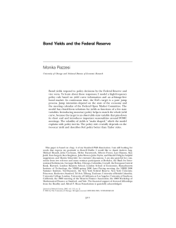 Bond Yields and the Federal Reserve
