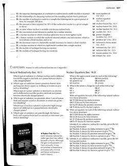 Natural Radioactivity (Sec. 18.1) Nuclear Equations (Sec. 18.2)