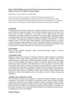 SUMMARY This paper presents the impact of temperature