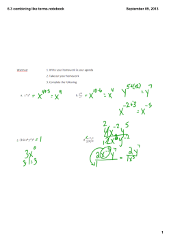 6.3 combining like terms.notebook