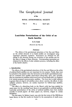 LuniSolar Perturbations of the Orbit of an Earth Satellite
