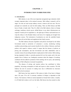 chapter &ndash; i introduction to bidi industry