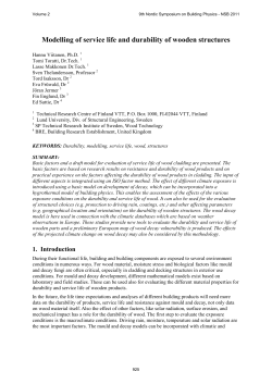 Modelling of service life and durability of wooden structures