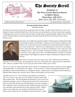 Barnegat Resident Shares History - Ocean County Historical Society