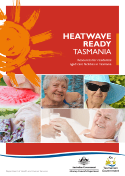 heatwave ready tasmania - Department of Health and Human Services