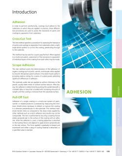 Introduction ADHESION