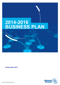 2014-2016 business plan