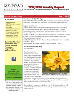 16May27 - University of Maryland Extension