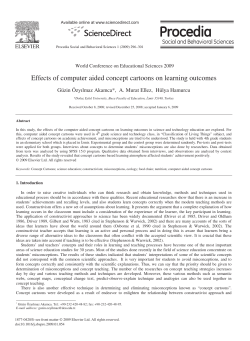 Effects of computer aided concept cartoons on