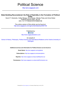 State building reconsidered: The role of