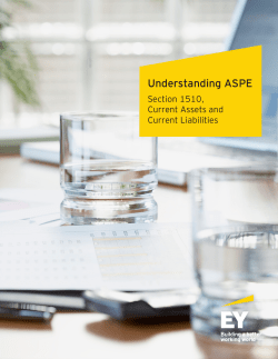EY - Understanding ASPE Section 1510