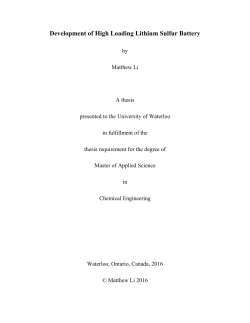 Development of High Loading Lithium Sulfur Battery