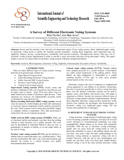 A Survey of Different Electronic Voting Systems