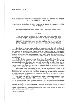 the discriminant diagnostic power of liver function tests