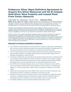 Endeavour Silver Signs Definitive Agreement to Acquire Oro Silver