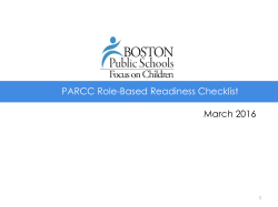 BPS PARCC Readiness Checklist