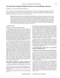Towards Drugs Targeting Multiple Proteins in a Systems Biology