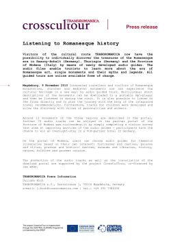 Press release IX New audio guide portal 9.11.10