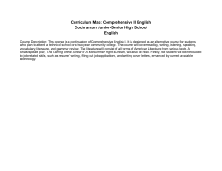 Curriculum Map: Comprehensive II English Cochranton Junior