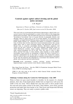 Carnivals against capital: radical clowning and the global