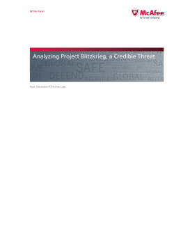 Analyzing Project Blitzkrieg, a Credible Threat