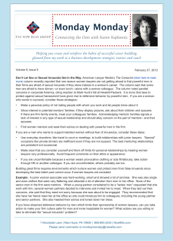 Don`t Let Sex or Sexual Innuendo Get in the Way