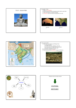 Unit 4 Ancient India CULTURAL DIFFUSION