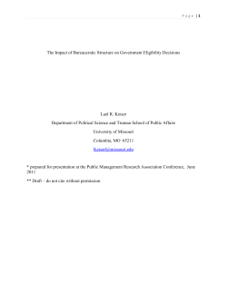 The Impact of Bureaucratic Structure on Government