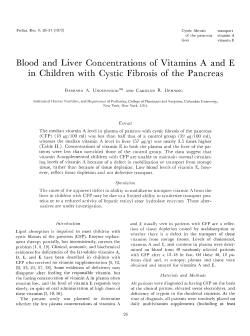 Blood and Liver Concentrations of Vitamins A and E in