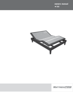 owners manual - LP Adjustable Beds