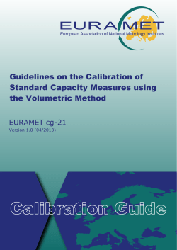 Guidelines on the Calibration of Standard Capacity Measures using