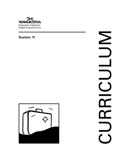 Tourism 11 - NS Department of Education