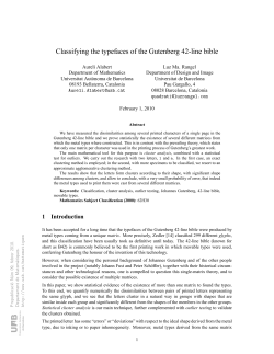 Classifying the typefaces of the Gutenberg 42-line bible