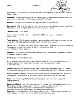 Name: Class Period: Vocabulary: Using complete sentences, define