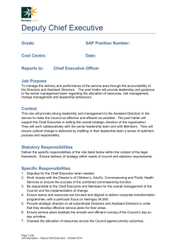 Deputy Chief Executive