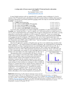 A rating study of frozen scope in the English VP-internal