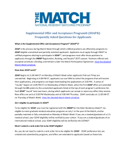 Supplemental Offer and Acceptance Program&reg; (SOAP&reg;)