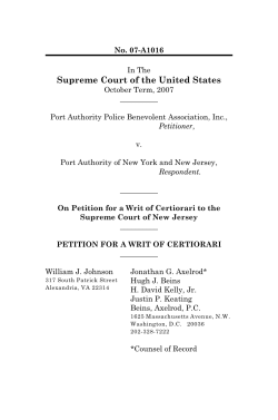 Cert Petition Version 5 - National Association of Police Organizations