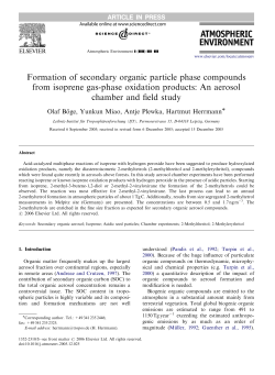 Formation of secondary organic particle phase compounds from