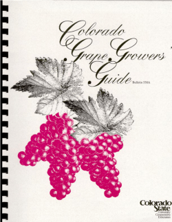Colorado Grape Growers` Guide - Colorado State University Extension